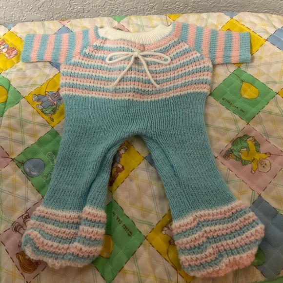 Vintage Cabbage Patch Kids Knit Sleeper For 14 in. Preemie Dolls - Picture 1 of 4